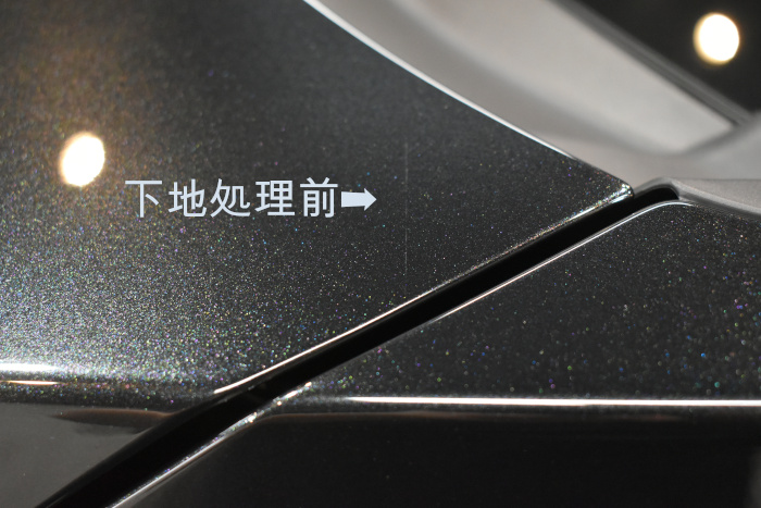 ハリアーボンネット下地前-3